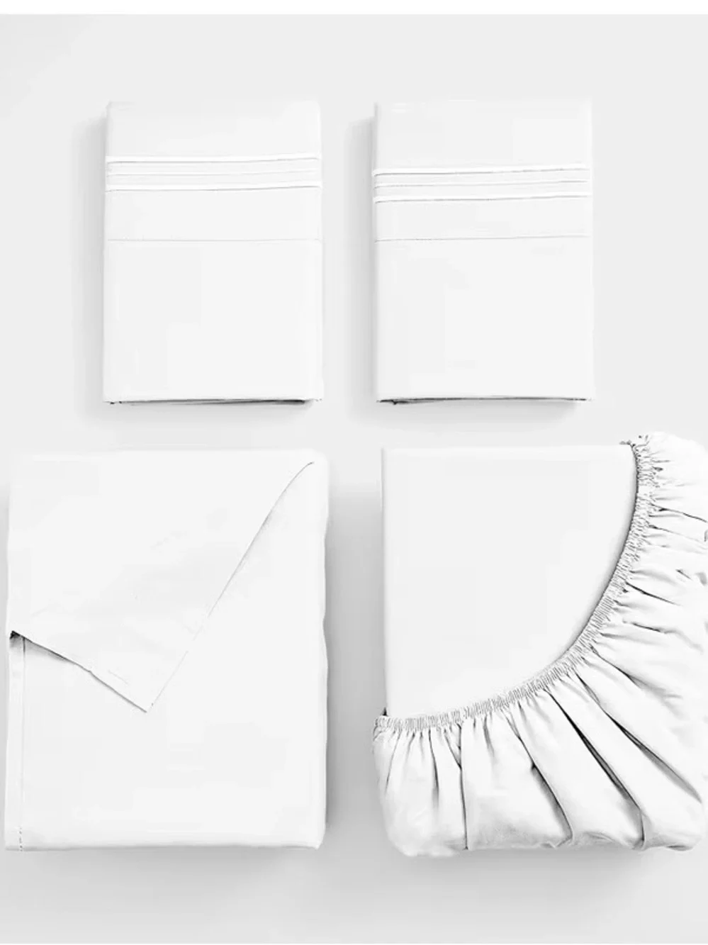 White Luxury Sheet Set - Soft Hotel-Style Bedding